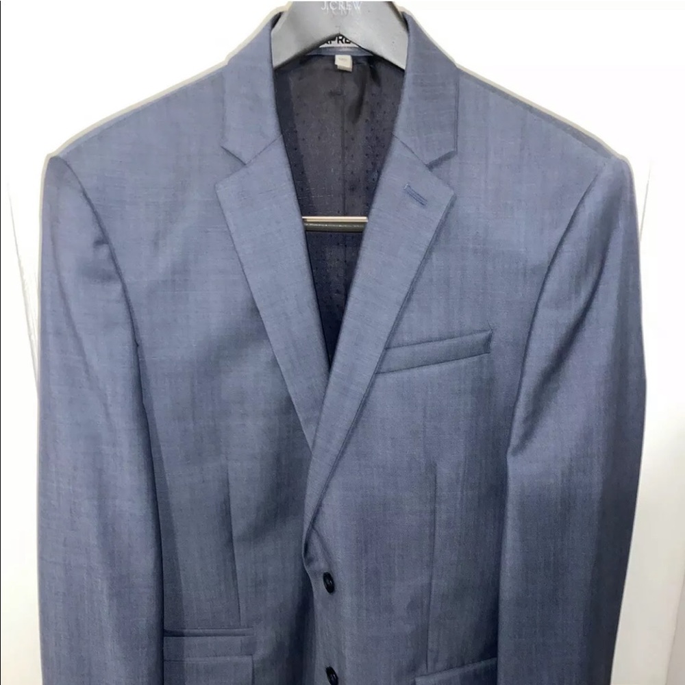 Express Photographer Fitted Suit Jacket 42R Blue